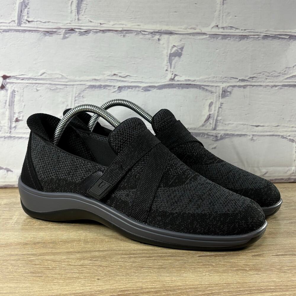 Orthofeet Amalya Black Slip On Comfort Shoes Women's 8.5 B Walking Orthopedic